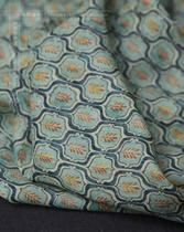 Brand order surplus fabric dress polished summer clear pure ramie digital printing fashion fabric Malt