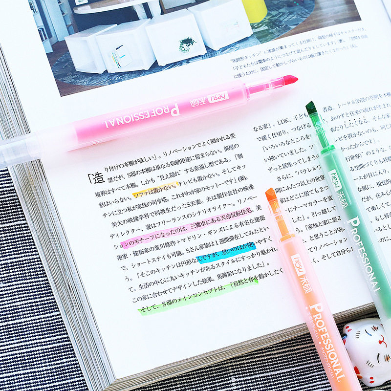 Japanese and Korean creative candy color fluorescent pen Students use color graffiti pen focus marker pen Fresh marker pen