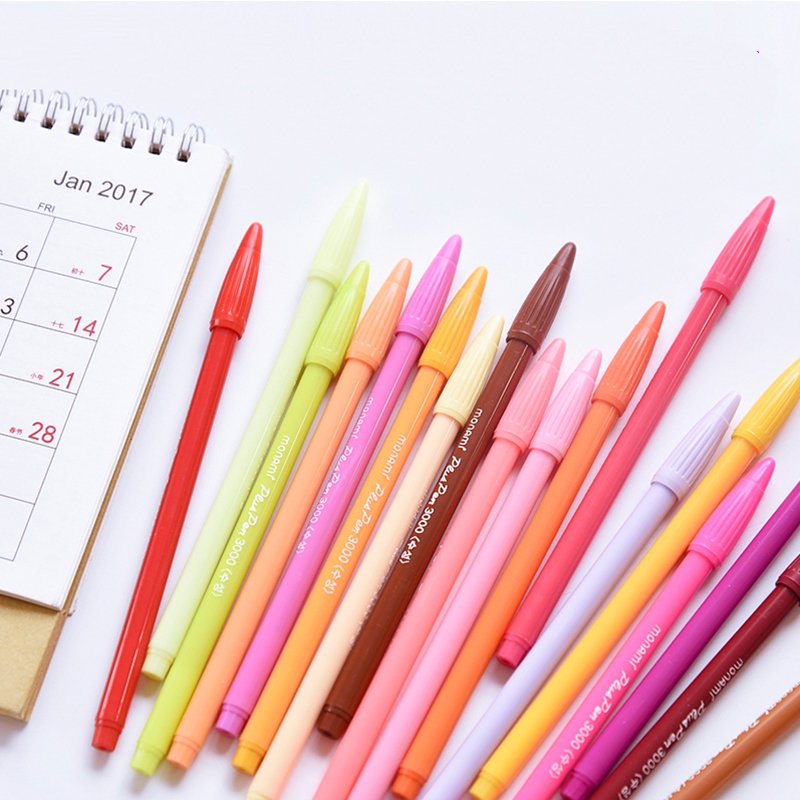 Korea monami 3000 watercolor pen 24 color fiber pen Hand account drawing hook line fiber gel pen