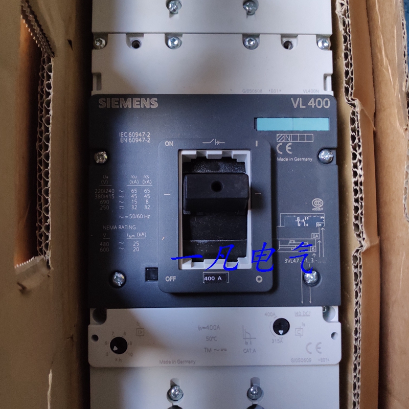 Original German-made Siemens plastic case circuit breaker 3VL4740-1DC36-0AD1 3P 400A spot bargaining