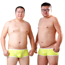 Plus size bear claw print color super sexy stimulus temptation narrow edge low waist U convex boxer underwear