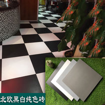 600 matte pure black white tile toilet Nordic kitchen wall tile balcony Toilet Restaurant non-slip floor tiles