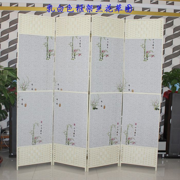 Miễn phí lắp ráp rơm rạ màn hình phân vùng hiên văn phòng gỗ rắn màn hình gấp màn hình phân vùng khách sạn tường - Màn hình / Cửa sổ bức bình phong gỗ
