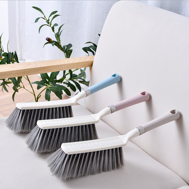 Bed Brush Home Bed Bedroom Cleaning Brush Beds Clean Less Hair Sweep Grey Soft Hair Brushes Long Handle Broom Antistatic