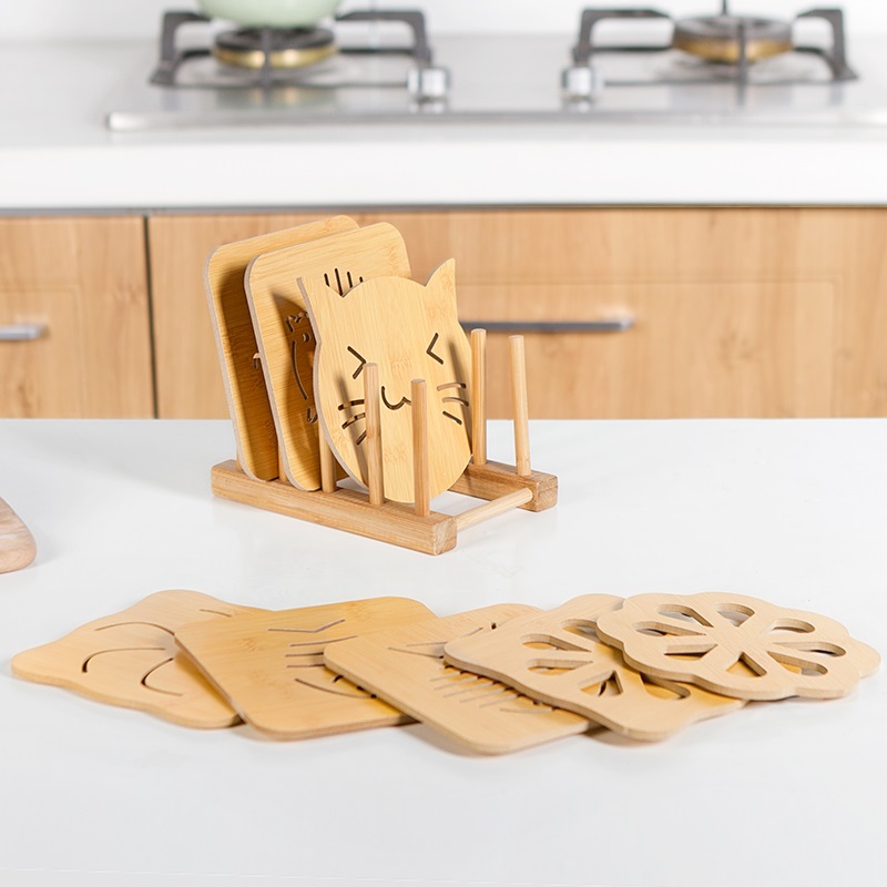 Japanese insulation pad thickened bowl pad Kitchen hollow anti-ironing plate pad Household insulation casserole pad Heat-resistant table coaster