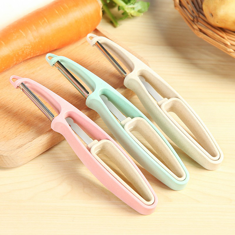 2 2 pieces of fruit paring knife Potato Peeling Knife Scraping Leather Knife Multifunction stainless steel scrapper melon and fruit peeling machine