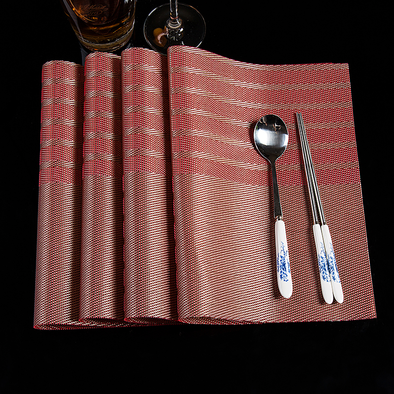 Placemat European PVC Western Food Insulation Pad Rectangular Simple Dining Table Mat Non-slip Coaster Bowl Mat Plate Mat