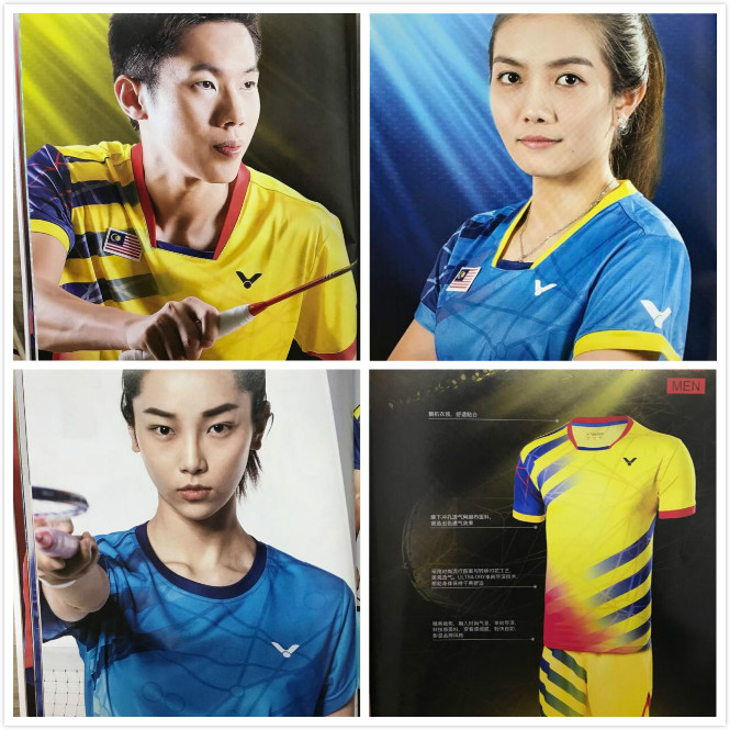 VICTOR Weikdo Badminton Suit Short Sleeve T-shirt Triumph Sportswear 70003 75003 Breathable Speed Dry