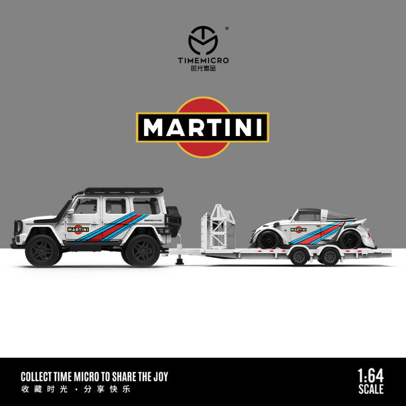Time Tm 1:64 Brabus Martini Trailer Set Simulation Alloy Car Model