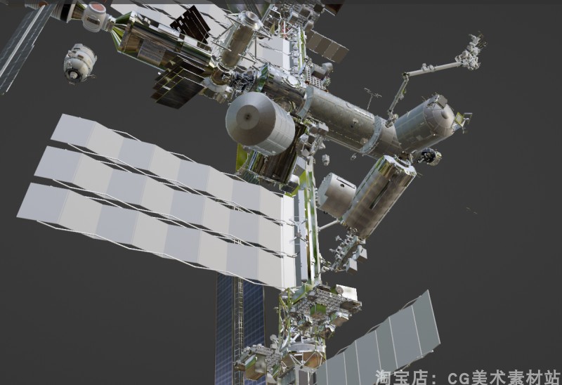 图片[17]-【Blender/C4D/FBX太空航天飞船美国NASA国际空间站天宫3D模型素材】-cg男孩
