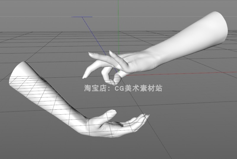 图片[4]-【Blender/C4D/OBJ高精度双手姿势肢体语言情绪动作手指3D模型素材】-cg男孩