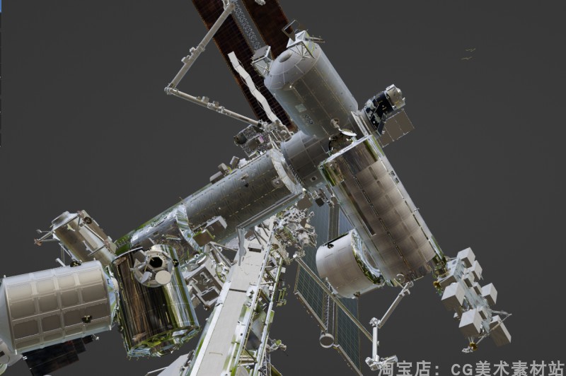 图片[13]-【Blender/C4D/FBX太空航天飞船美国NASA国际空间站天宫3D模型素材】-cg男孩