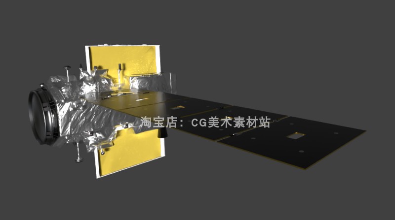 图片[2]-Blender/C4D美国NASA太空宇宙飞船ICESAT冰探测卫星3D模型素材-cg男孩