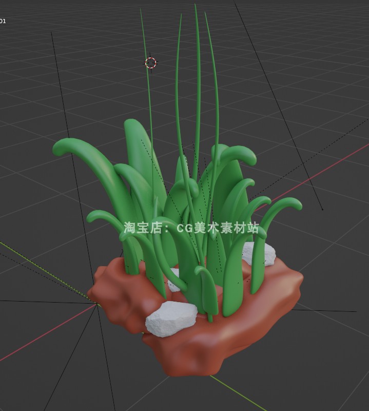 图片[12]-Blender自然植物仙人掌蘑菇花草树太阳彩虹向日葵3D图标模型素材-cg男孩