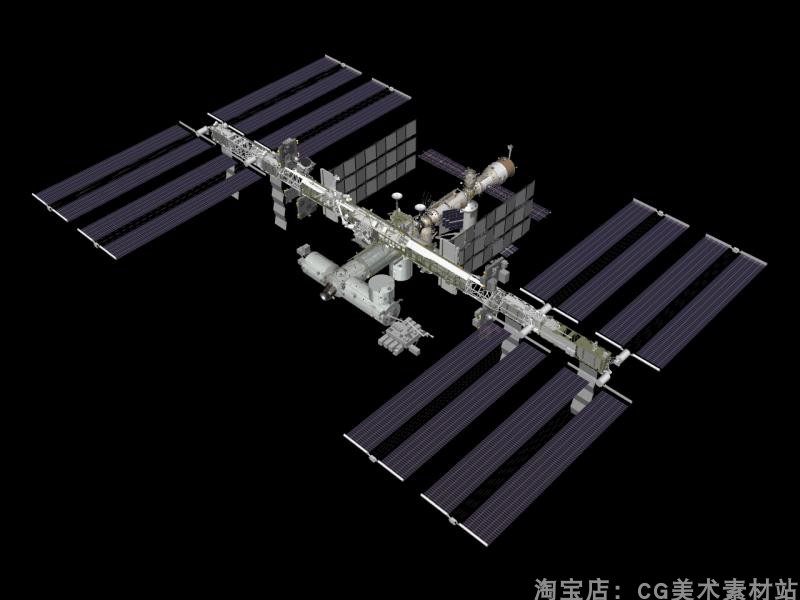 【Blender/C4D/FBX太空航天飞船美国NASA国际空间站天宫3D模型素材】-cg男孩