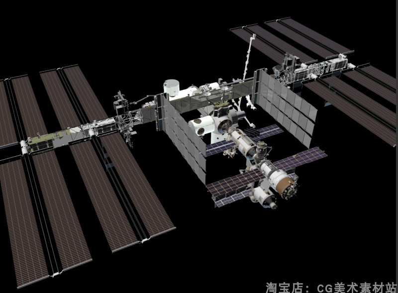 图片[3]-【Blender/C4D/FBX太空航天飞船美国NASA国际空间站天宫3D模型素材】-cg男孩