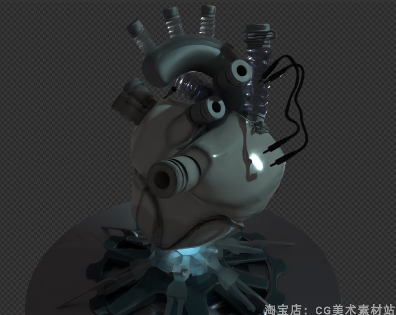 图片[3]-Blender模型科学实验室巨型金属机器心脏3D素材-cg男孩