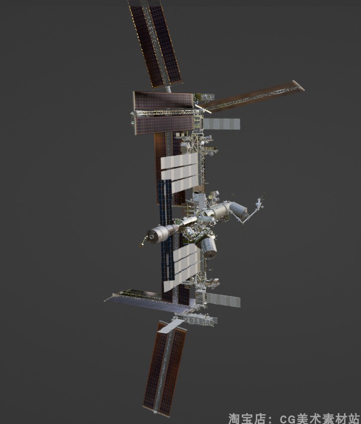 图片[11]-【Blender/C4D/FBX太空航天飞船美国NASA国际空间站天宫3D模型素材】-cg男孩