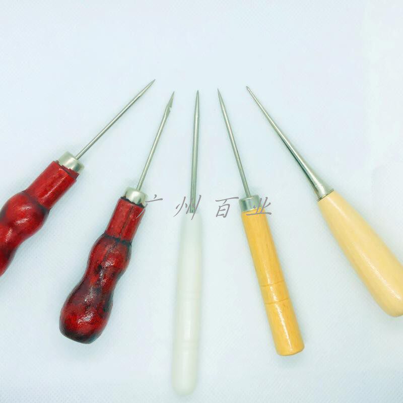 Wooden awl leather drilling positioning line boutique thousands of cola-shaped diamond cones diy handmade leather tools