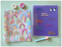 Mushroom Tun Japanese Greeting Life brand Chic rainbow loose-leaf book separates and organizes storage folders