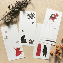 蘑菇屯 日本进口 表现社西淑一笔笺留言便签 卡片手工DIY便条