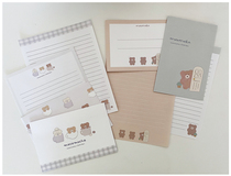 Mushroom Tun Japan Import Q-LiA Small Bear Mocomocha Envelope Letter Paper Suit Writing Message Hand Ledger