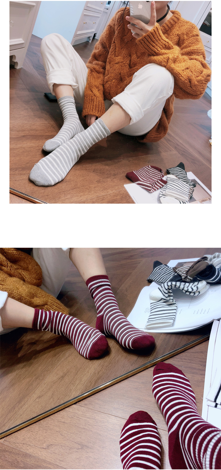 Vớ cotton cô gái mềm mại rất thoải mái và đa năng quần tất đồ lót