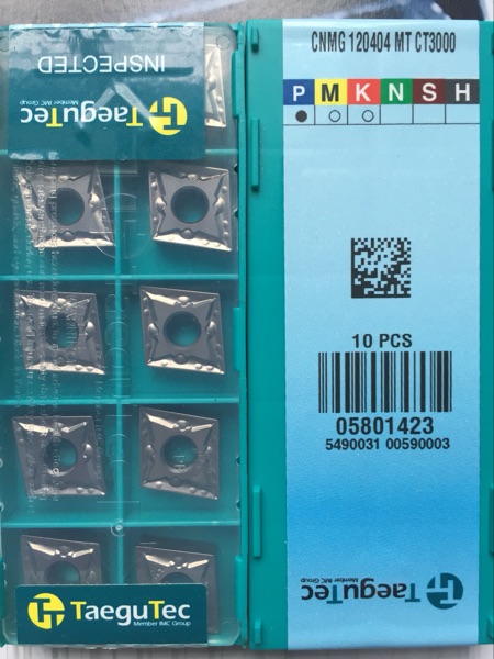 Teguk Diamond Cermet CNC Blade Cylindrical Turning Tool CNMG120404-MT CT3000