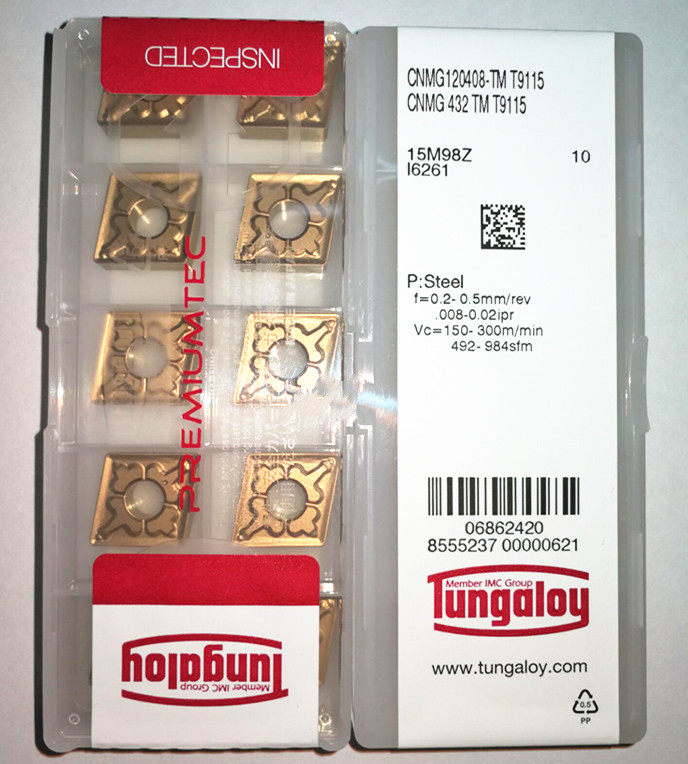 Japanese CNC blade cylindrical turning tool steel parts Tungaloy CNMG120408-TM T9115 Toshiba