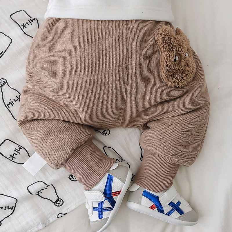 0-3 years old autumn and winter baby fleece trousers thickened warm loose big butt PP baby trousers 1 winter style - Taobao