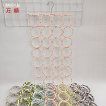 National foldable scarf silk scarf display rack shopping mall towel rack fashionable porous rattan towel rack