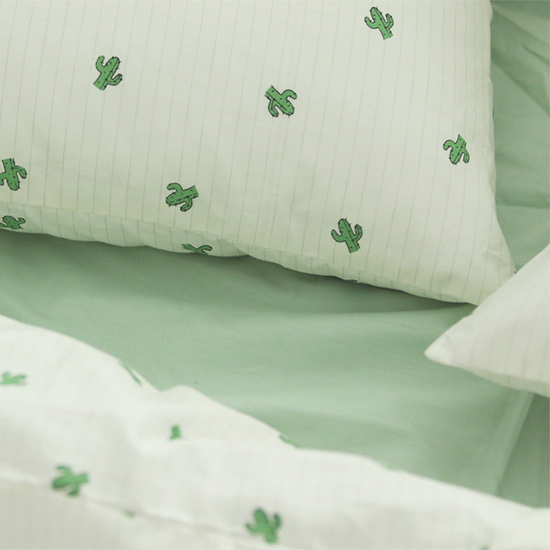 Nordic simple dark - grain green cactus palm cotton custom sheet is sleepy bed sleepy suite