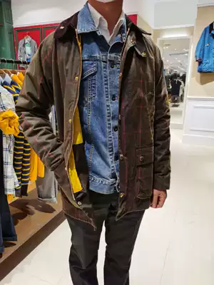 Shanghai spot barbour SL beddale Japanese version of Cross Lattice cashew flower waxed jacket coat