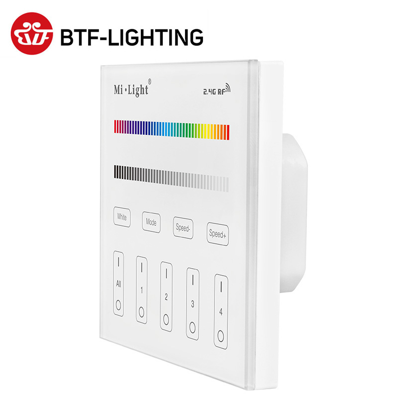 2 4G Family installation indoor LED light with RGBW touch packet 220V dimming switch table controller