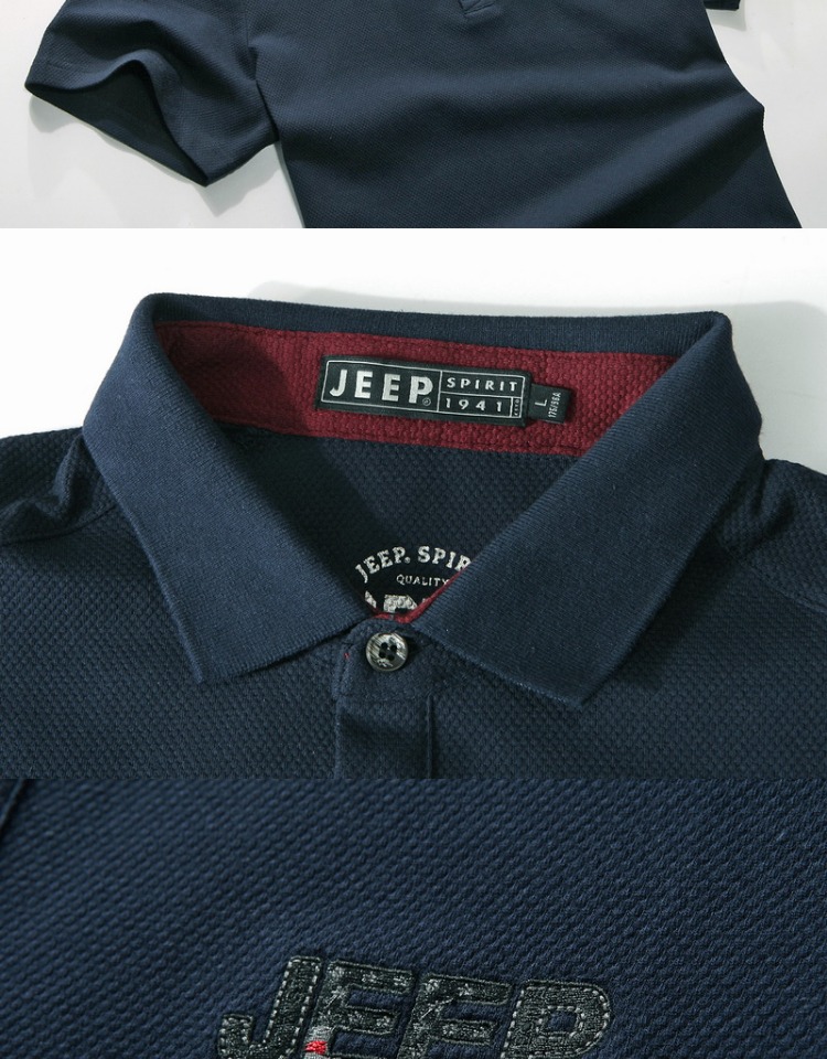 JEEP Jeep Men Mới Áo ngắn tay Polo Áo thun nam mùa hè Áo thun cotton thoáng khí Áo thun nam áo polo đẹp