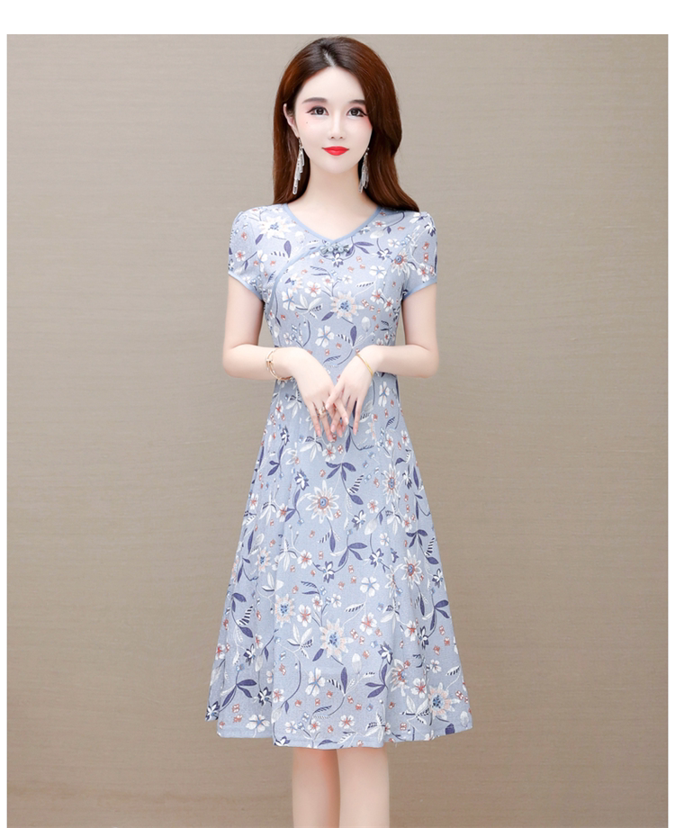 绸布袋 小个子显高碎花旗袍改良版洋装子2023年新款夏天高端洋派质高贵