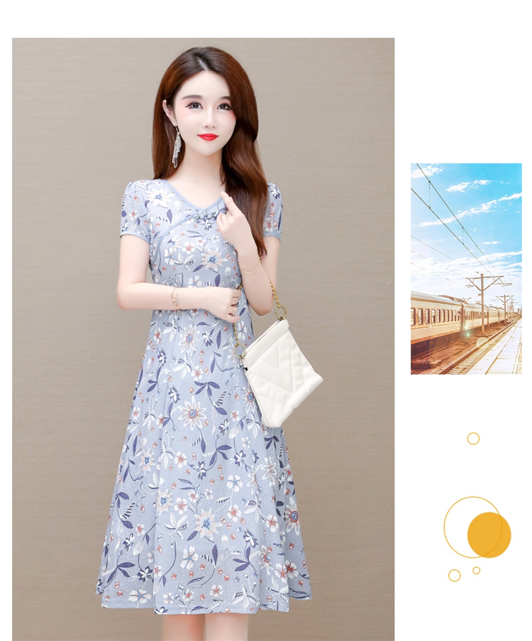 绸布袋 小个子显高碎花旗袍改良版洋装子2023年新款夏天高端洋派质高贵