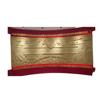 Decorative sculpture fiberglass spray real stone paint imitation artificial sandstone office campus cultural background wall character relief