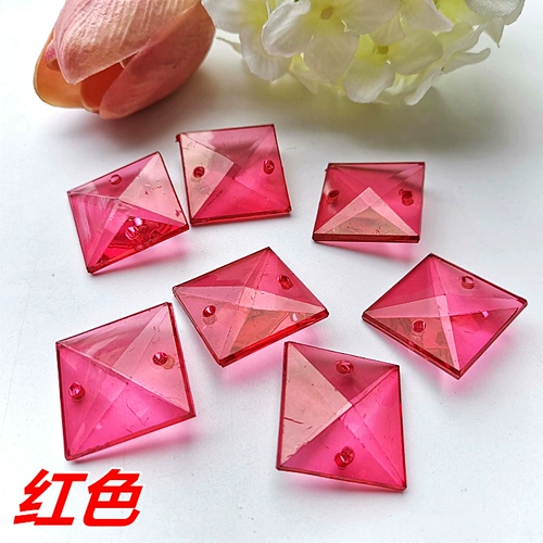 Акриловая цветовая квадратная квадратная имитация кристаллическая бусинка квадратная таблетка двойная квадратная квадратная занавес