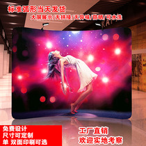 Fast screen show Curved aluminum alloy background advertising pull net display stand Portable thermal transfer screen background signature wall