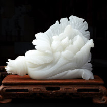 Natural white jade 100 Property Ruyi cabbage Chinese cabbage Merchants Living room swinging pieces Opening house Moving Joe relocating New residence Remembrance birthday Gift