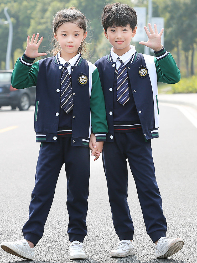 Kindergarten garden clothes Spring and autumn school uniforms Autumn and winter three-piece sports games College style children's class clothes customization