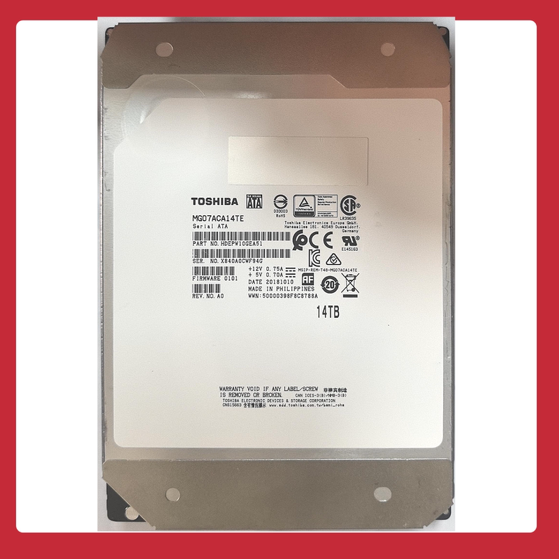 Toshiba Mg07Aca14T Disassembled Mechanical Hard Drive 14Tb/14000Gb 7200 Rpm 3.5inch Toshiba Mg07Aca14T Disassembled Mechanical Hard Drive 14Tb/14000Gb 7200 Rpm 3.5inch