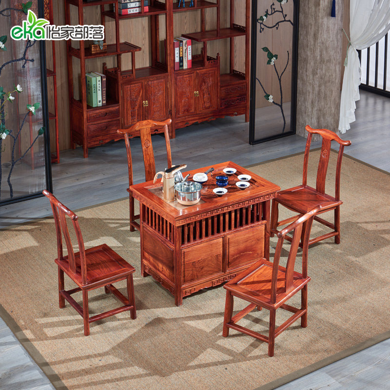 African rosewood tea table hedgehog red sandalwood tea table tea room balcony home leisure reception tea table solid wood tea sea