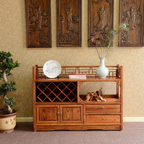 South Elm Wood Solid Wood Wine Cabinet Dining Side Cabinet Locker Ming Qing imitation ancient Chinese storage rack South elm wood Classical furniture