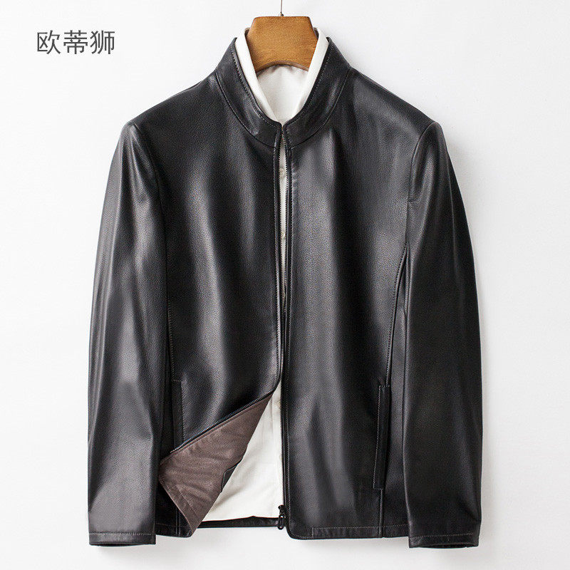 2022 new genuine leather clothing male fashion suede suede integrated neri leather jacket men deer tattoo leather handsome gas jacket