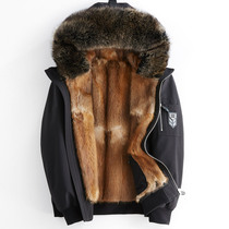 Short Parker clothing 2020 winter mens new Haining fur green mink liner winter casual tide coat