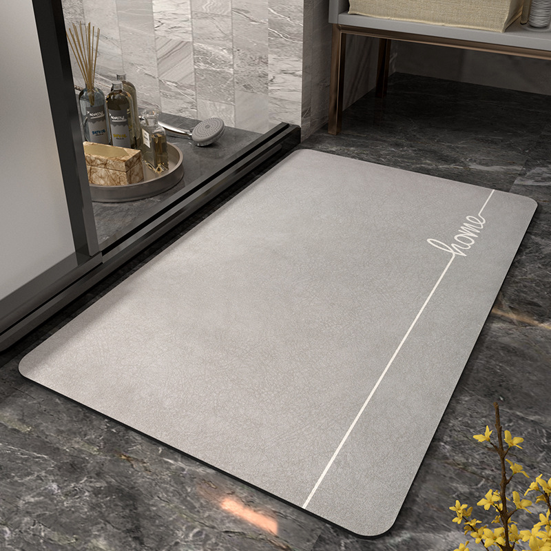 Diatom mud absorbent cool mat bathroom floor mat toilet powder room entrance non-slip speed dry into the door carpet toilet