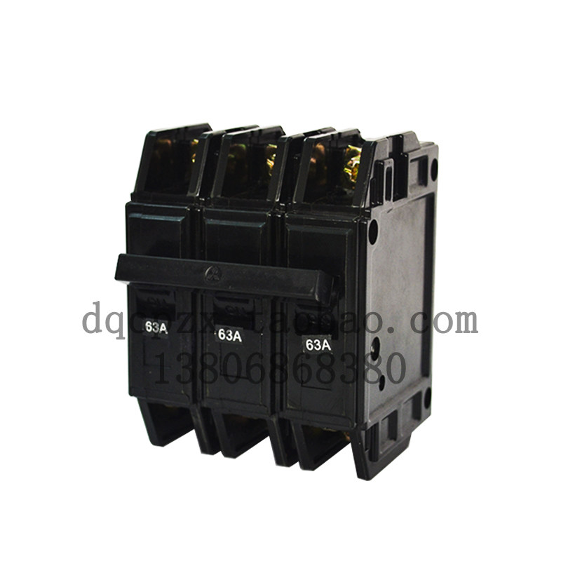 DZ12-60 DZ12-60 3P 10A-63A black breaker air switch dz12 breaker Shanghai Huatong
