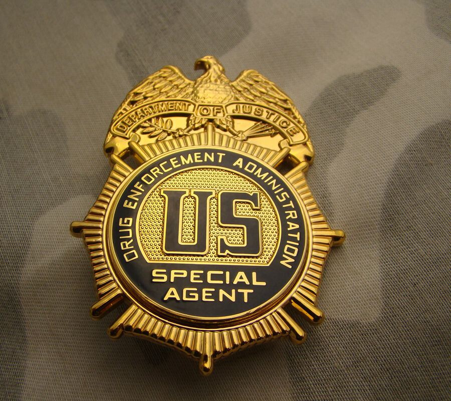 Metal badges US Drug Enforcement Administration DEA badges pure copper
